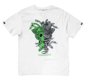 MEN PLUS SIZE WHITE/GREEN CROOKS & CASTLES TEE