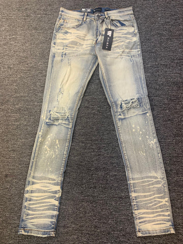 MEN ANTIQUE BLEACH DISTREESED DENIM