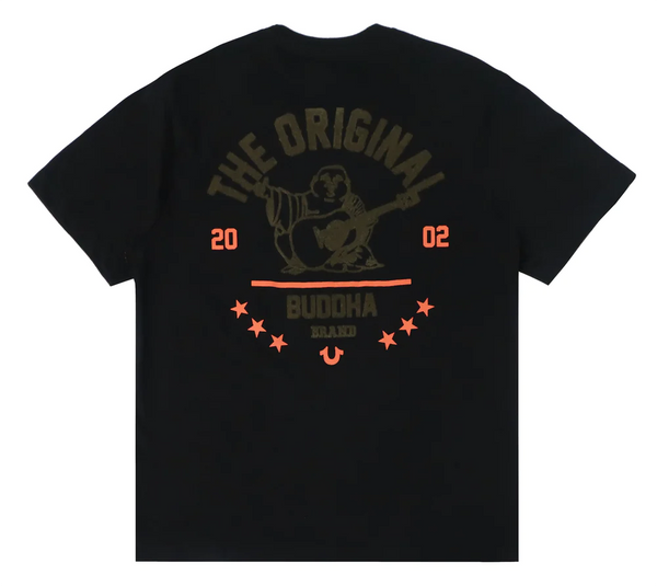 MEN BLACK/ORANGE BACK DESIGN TRUE RELIGION TEE