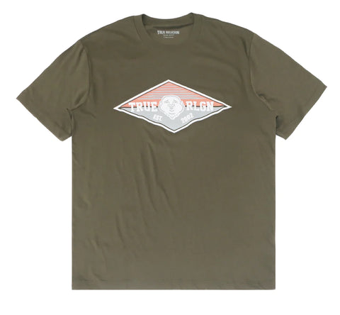 MEN GREEN/ORANGE TRUE RELIGION TEE