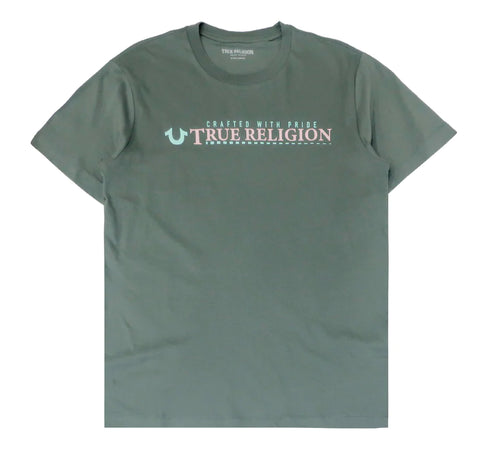 MEN OLIVE TRUE RELIGION TEE