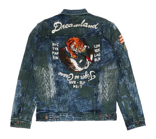 MEN DREAMLAND BLUE WITH TIGER BACK DESIGN