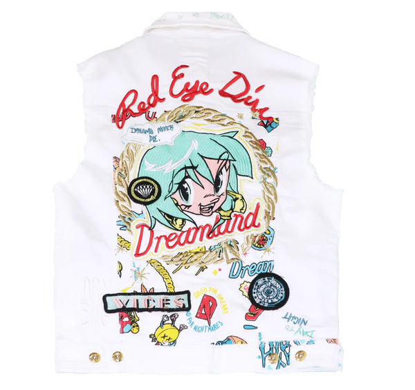 MEN DREAMLAND WHITE VEST CARTOON EDITION