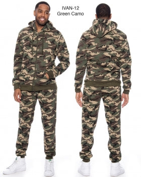 MEN GREEN CAMO SWEAT SUIT