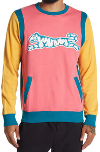 MEN LETIGRE DIVE IN COLOR BLOCK PULLOVER SWEATSHIRT IN MULTI