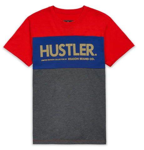 RED & GRAY MENS HUSTLER LIMITED EDITION TEE