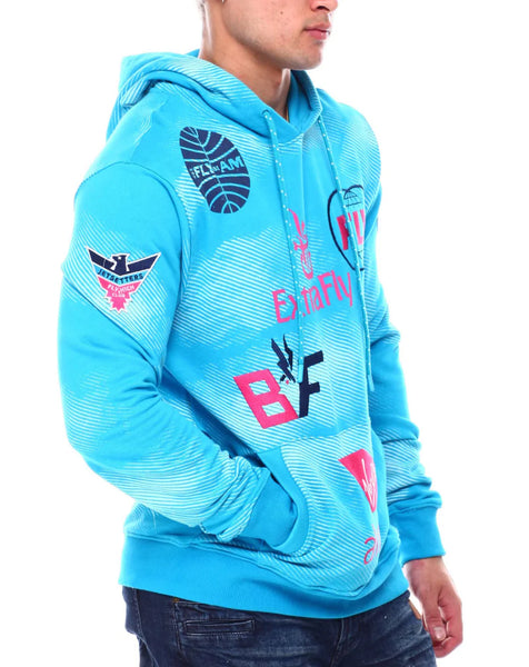 MEN BORN FLY SKY BLUE EXTRA FLY CLUB HOODIE