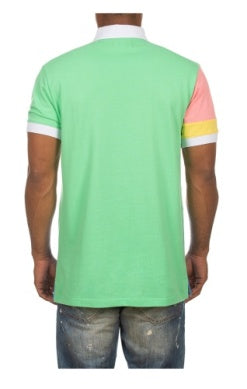 MEN AKOO PINK/GREEN HAYTIS POLO