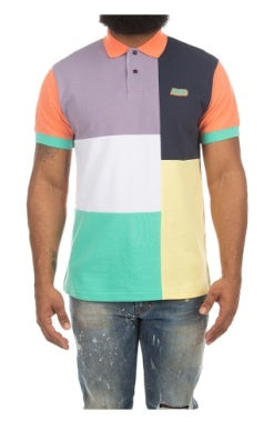 MEN AKOO MULTI COLOR BLOCK SS POLO