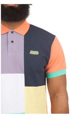 MEN AKOO MULTI COLOR BLOCK SS POLO