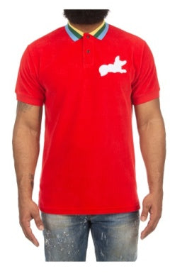 MEN AKOO RED ROYAL SS POLO SHIRT