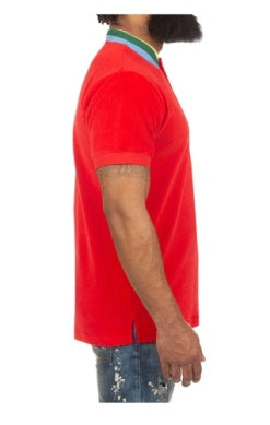 MEN AKOO RED ROYAL SS POLO SHIRT