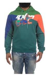 MEN GREEN/ BLUE AKOO ZIG ZAG HOODIE