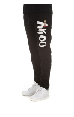 MEN BLACK AKOO DECORATED SWEATS