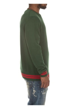 MEN AKOO GREEN ACADEMY SLICK SWEATER