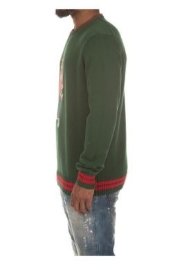 MEN AKOO GREEN ACADEMY SLICK SWEATER