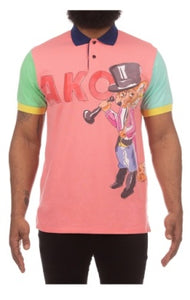 MEN AKOO STRAWBERRY PINK PICASSO SS POLO SHIRT