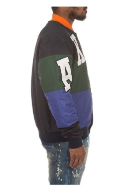 MEN NAVY/GREEN ACAEDMY JACKET