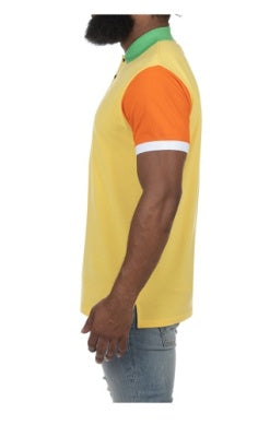 MEN AKOO YELLOW PRISM SS POLO SHIRT