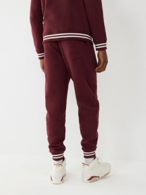 MEN TRUE RELIGION BURGUNDY TR ALUMNI JOGGERS