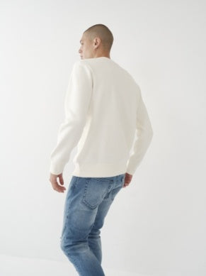 MEN TRUE RELIGION WINTER WHITE DOORBUSTER SWEATSHIRT