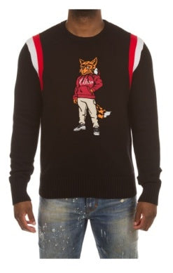 MEN BLACK/ RED AKOO SLICKEST SWEATER