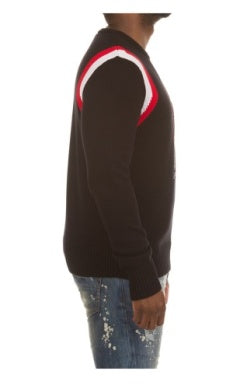 MEN BLACK/ RED AKOO SLICKEST SWEATER