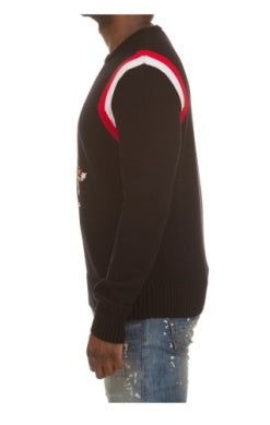 MEN BLACK/ RED AKOO SLICKEST SWEATER