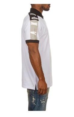 MEN AKOO BLK/WHT GREENWOOD SS POLO