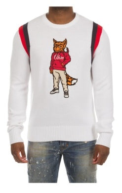 MEN WHITE/ RED AKOO SLICKEST SWEATER