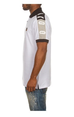 MEN AKOO BLK/WHT GREENWOOD SS POLO