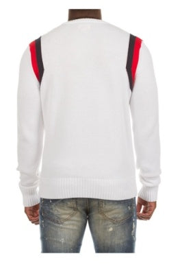 MEN WHITE/ RED AKOO SLICKEST SWEATER