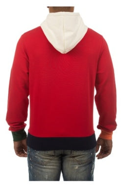 MEN ACKOO RED SLICK WORK HOODIE