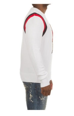 MEN WHITE/ RED AKOO SLICKEST SWEATER