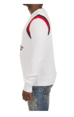 MEN WHITE/ RED AKOO SLICKEST SWEATER