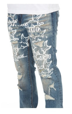 MEN AKOO BLUE DISTRICT  JEANS (culture fit)