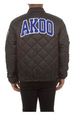 MEN ACKOO BLACK STATE CROWN JACKET