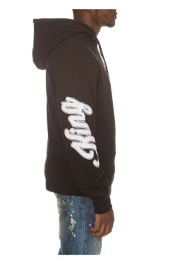 MEN AKOO BLACK/ ANGORA ORNATE SLICK HOODIE