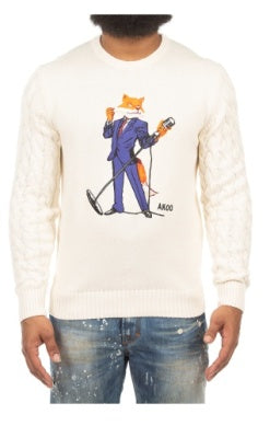 MEN WHITE AKOO SINATRA SWEATER