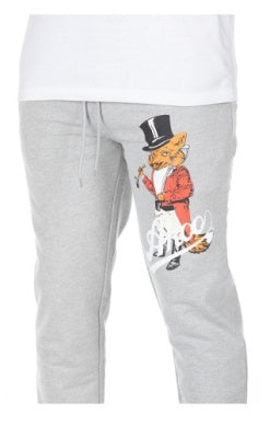 MEN AKOO GRAY SLICK SWEATPANTS