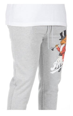 MEN AKOO GRAY SLICK SWEATPANTS